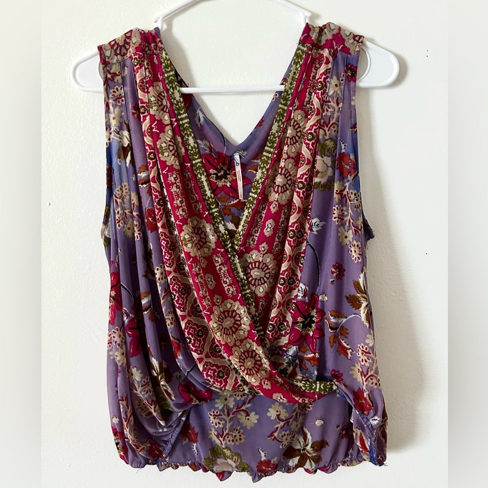 Free People Floral Flowy Spring Tank-Top